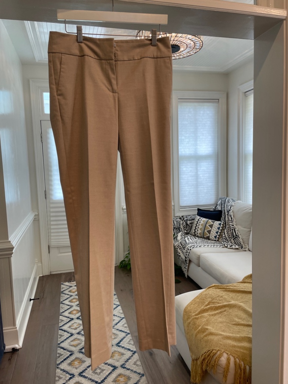 Ann Taylor Camel Straight-Leg Dress Trousers